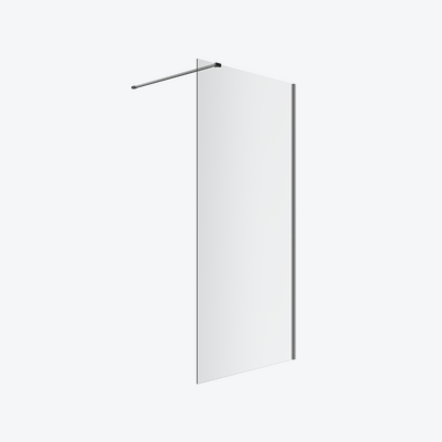 Vidoq walk-in ścianka prysznicowa prosta 90x200 cm, powłoka Clean Control, grafit szczotkowany