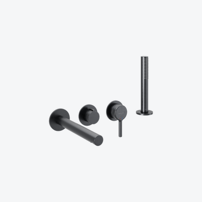 Pi Zestaw prysznicowo-wannowy podtynkowy , 2 funkcyjny, Dry box, grafit szczotkowany