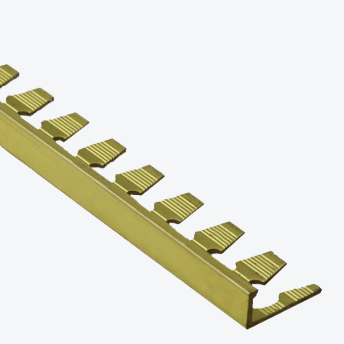 Profil L licowy prosty do gięcia 10 mm długość 200 cm, mosiężny, surowy