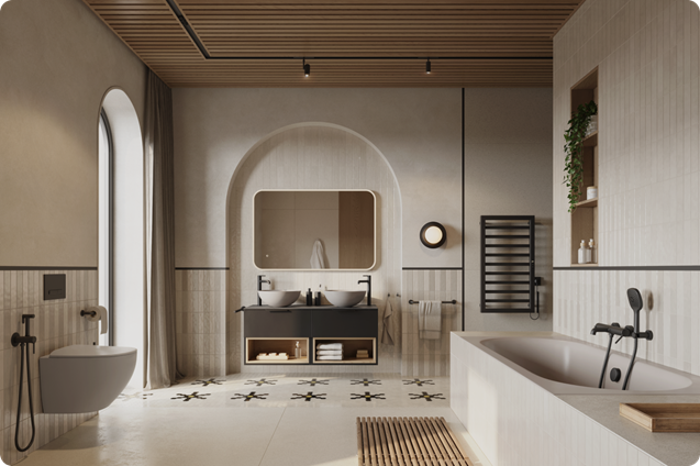 Łazienka w odcieniu cappucino